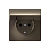 Розетка ArtGallery 16А IP20 с заземл. со шторками с крышкой быстрозажим. клем. механизм мокко SE GAL000646S