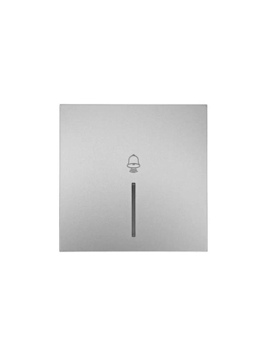 Кнопка звонка с индик. СП ZIMA IP20 безвинт. зажим сер. матов. LEZARD 704-7488-108QC