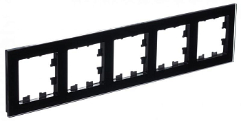 Рамка 5-м AtlasDesign Nature органич. стекло черн. SE ATN321005