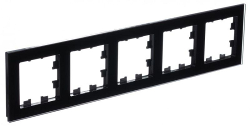 Рамка 5-м AtlasDesign Nature органич. стекло черн. SE ATN321005