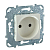 Розетка 1-м СП 2мод. Unica 16А IP20 250В без заземл. защ. шторки механизм беж. SchE MGU5.033.25ZD