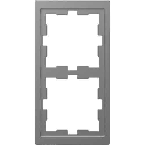Рамка 2-м Merten D-Life SD нерж. сталь SchE MTN4020-6536