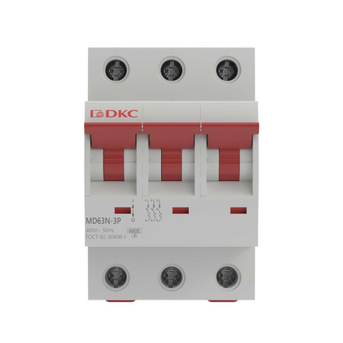 Выключатель автоматический модульный 3п C 4А 6кА YON max MD63N DKC MD63N-3PC4