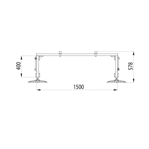 Конструкция опорная для установки оборудования TECHNORAPTOR FOOT 1500х1500 тип 1 KM-TR-F-SSEI-1500-1500-1 КМ TR0025