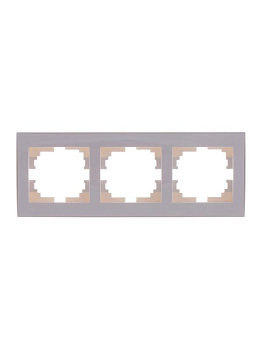 Рамка 3-м Rain горизонт. без вставки бел. LEZARD 703-0202-148
