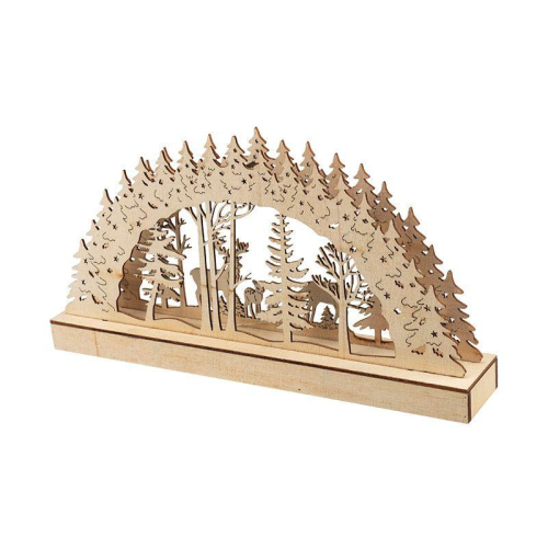 Фигура деревянная "Семейство оленей" 30х5х15.7см 1Вт IP20 с подсветкой Neon-Night 504-026