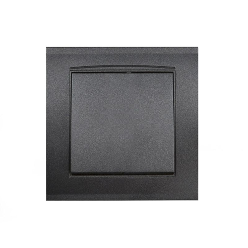 Выключатель 1-кл. СП Бриллиант 10А IP20 в сборе графит Universal 7947366-Gr