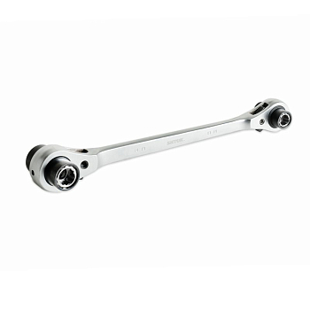 Ключ накидной трещоточный 8х10х12х13х14х17х19х21мм реверсивный (23712) SHTOK 376582