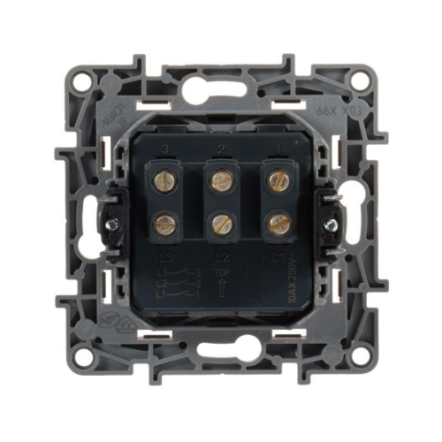 Выключатель 3-кл. СП Etika Plus 10А IP20 250В 10AX винт. зажимы механизм сл. кость Leg 672313