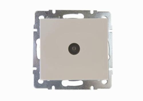 Розетка телевизионная проходная TV Rain механизм крем. LEZARD 703-0388-129