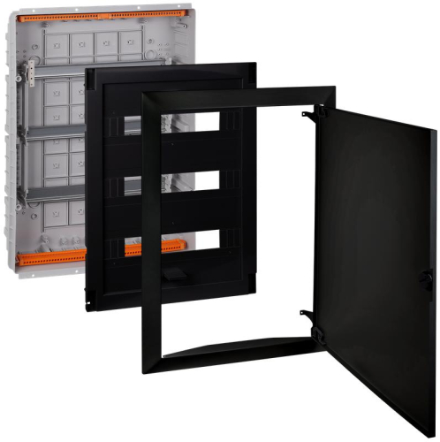 Щит СП 54мод. Тусо 686х518х125мм с метал. дверцей черн. Ruvinil 68154МЧ