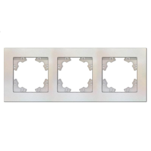 Рамка 3-м Афина универс. жемчуж. Universal A0045-OBr