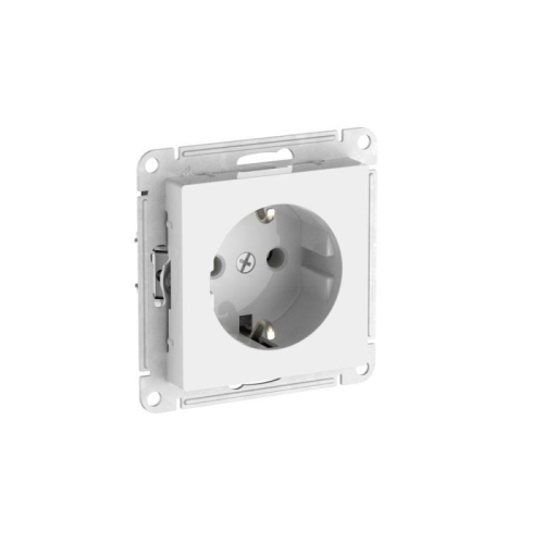 Розетка AtlasDesign 16А с заземл. быстрозажим. клем. механизм бел. SE ATN000143S
