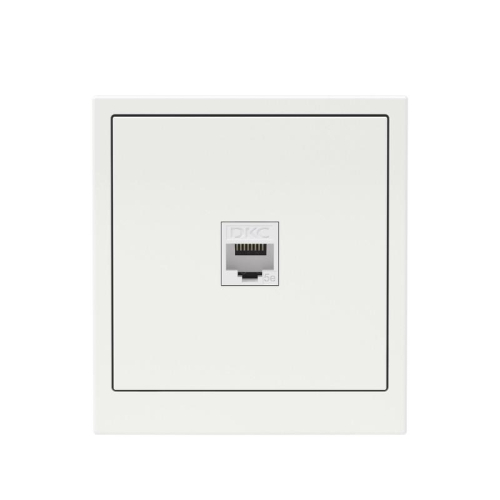 Розетка компьютерная 1-м KANT RJ45 кат.5E без шторки бел. магнолия DKC 7000663