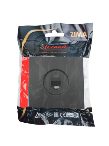 Розетка компьютерная 1-м СП ZIMA IP20 механизм черн. бархат LEZARD 704-4288-140