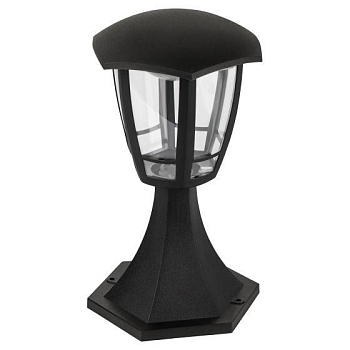 Светильник светодиодный садово-парковый ДТУ 07-8-003 Валенсия 1 8Вт 3000К IP44 6 гранный напольный черн. Эра Б0064200