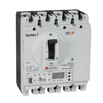 Выключатель автоматический 3п 250А OptiMat T250L ETE КЭАЗ 355924
