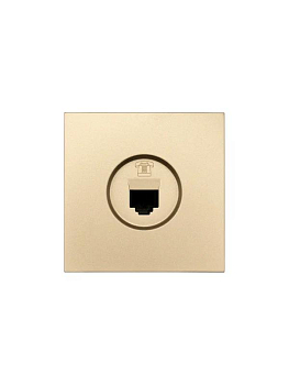 Розетка телефонная СП ZIMA IP20 евро стандарт механизм зол. LEZARD 704-3688-137