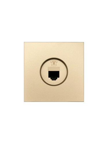 Розетка телефонная СП ZIMA IP20 евро стандарт механизм зол. LEZARD 704-3688-137