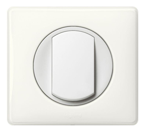 Панель лицевая Celiane для выкл. 1-кл. конт. с подсвет. бел. Leg 065004