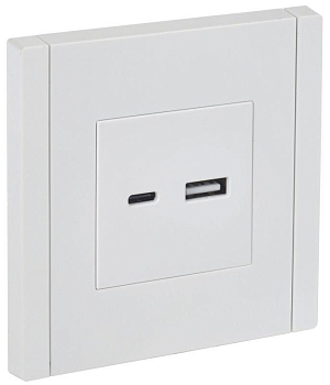 Розетка USB A+C 3.1А FORTE&PIANO FP250 бел. IEK FP-U22-D31-K01