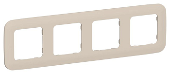 Рамка 4-м СП FLITE РУ-4-А-ФлЛ льняной IEK FI-M42-31-20-K88