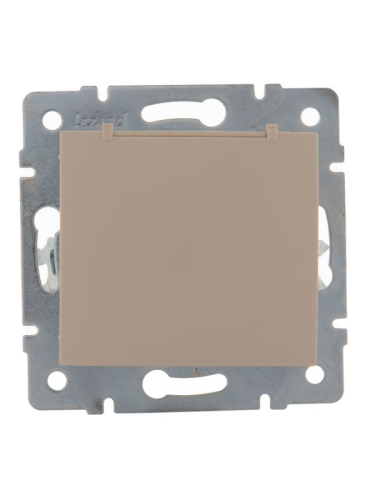 Розетка 1-м СП Karina с заземл. с крышкой керамика механизм крем. LEZARD 707-0388-123