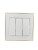 Выключатель 3-кл. СП Rain 10А IP20 с зол. боковой вставкой бел. LEZARD 703-0226-109