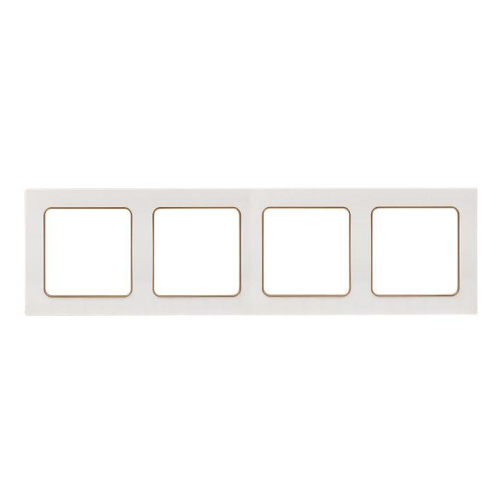 Рамка 4-м Стокгольм бел. с линией цвета шампань PROxima EKF EAM-G-303-20