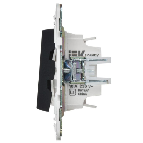 Выключатель 2-кл. SKANDY 10А SK-V16Bl для отелей с индикацией черн. IEK SK-V20-2-10-K02