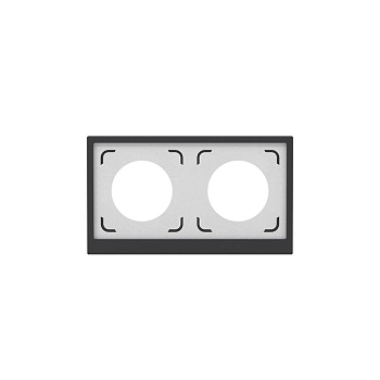 Рамка 2-м KANT IP44 черн. уголь DKC7012944