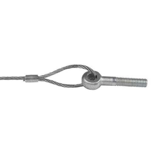 Трос стальной 2мм с рым-болтом М6 L=7м EKF trrbm6-7