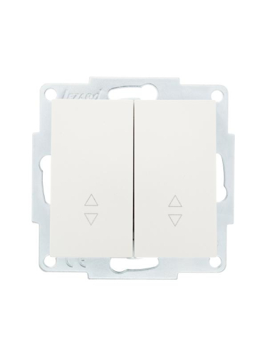 Переключатель проходной 2-кл. СП Vesna механизм жемчуж./бел. перламутр. LEZARD 742-3088-106