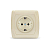 Розетка 1-м СП Маргарита 16А IP20 с заземл. сл.кость (ivory) UNIVersal М0028-I