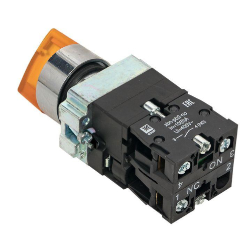 Переключатель BD33 3P с желт. подстветкой 230В NO PROxima EKF xb2-bk33-y-230