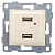 Розетка USB 2-м СП Ugra механизм беж. GUSI С11USB2-003