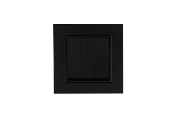 Выключатель трехклавишный Karea черн. Makel 56054091