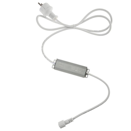 Трансформатор 230В - 24В 40Вт алюм. корпус провод бел. каучук Neon-Night 531-311