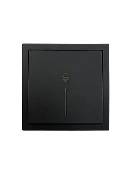 Кнопка звонка с индик. СП ZIMA IP20 безвинт. зажим черн. бархат LEZARD 704-4288-108QC