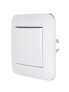 Выключатель 1-кл. 1п СП ASTI 10А IP20 в сборе бел. LEZARD 7081-0202-100