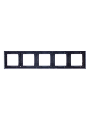 Рамка Levit 5п антрацит/дым. черн. ABB 2CHH015050A6063