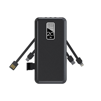 Устройство зарядное портативное Power Bank (аккумуляторная батарея) 20000мА.ч черн. Rexant 30-2039