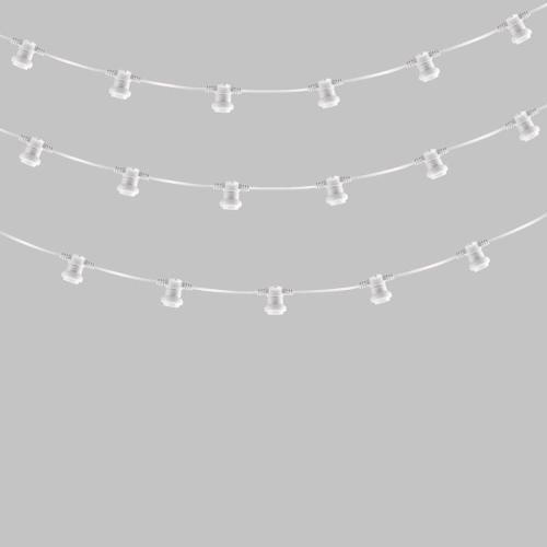 Гирлянда "Белт Лайт" 2жил. 50м шаг 20см 250 патронов E27 IP65 бел. круглый провод Neon-Night 331-244