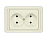 Розетка 2-м СП Валери 16А сл. кость UNIVersal Б-В0102