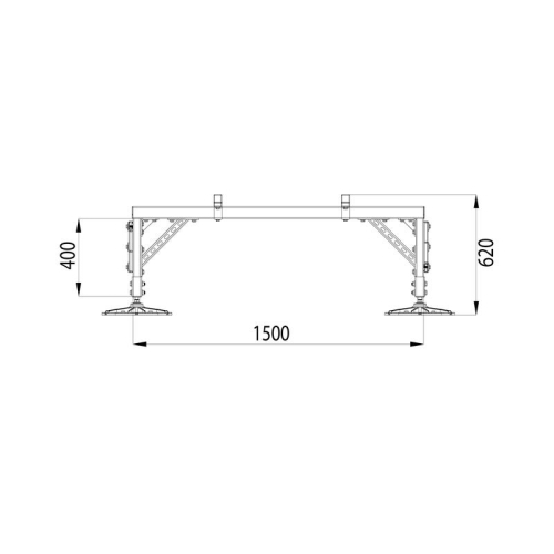 Конструкция опорная для установки оборудования TECHNORAPTOR FOOT 1500х3000 тип 1 KM-TR-F-SSEI-1500-3000-1 КМ TR0031