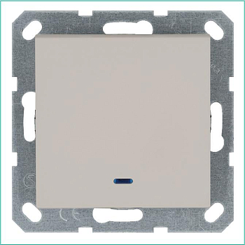 Выключатель 1-кл. 10А IP20 с подсветкой механизм тауп Jasmart G3011NT