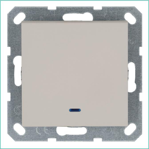 Выключатель 1-кл. 10А IP20 с подсветкой механизм тауп Jasmart G3011NT