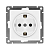 Розетка 1-м СП Афина 16А IP20 с заземл. механизм бел. Universal A0028