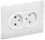 Розетка 2-м SKANDY 10А без заземл. без защ. шторок в сборе SK-R10W арктич. бел. IEK SK-R20-10-K01-F