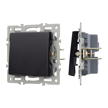 Механизм выключателя одноклавишный проходной SWT-MKP1-PL-BK (250В 16А) Arlight 043715